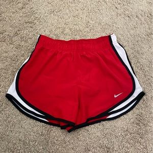 Red Nike Tempo Shorts (women/size small)